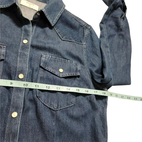 Untickit adventura size 6 Denim shirt Dress Long Sleeve Chest Pocket button UP - Picture 7 of 10